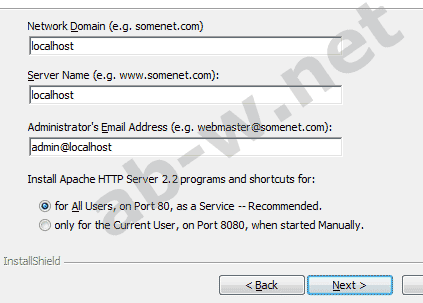 ��������� ���������� ������� apache ��� windows vista, 7. ��������� ����